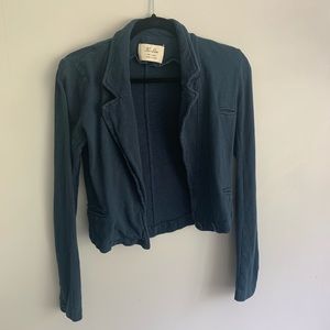 Navy Hi-Line Cropped Blazer